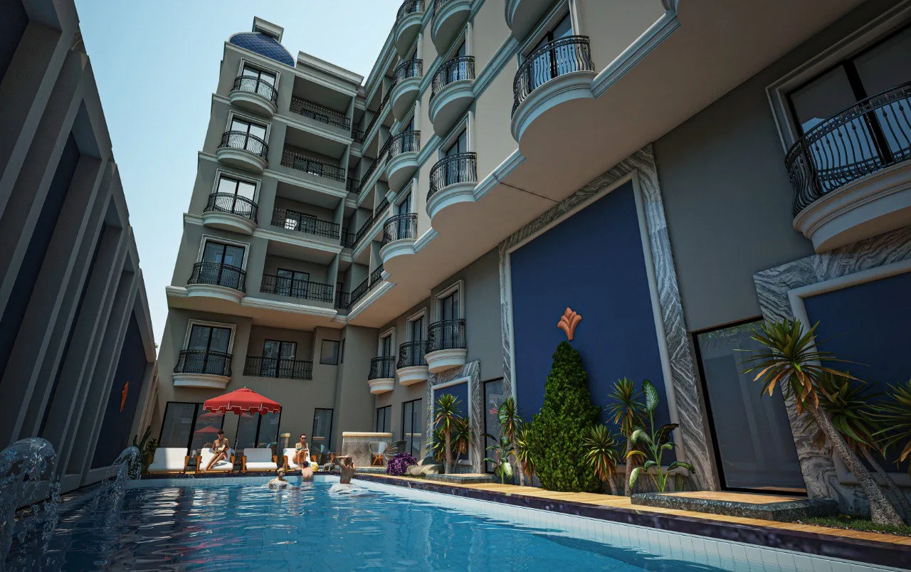Новая 2-комнатная квартира 42 м² с видом на бассейн — Seascape, Хургада — 3